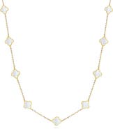 The Lovery Fine Jewelry Mini Mother of Pearl Clover Necklace