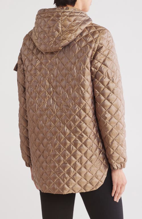 Bcbgeneration Diamond Quilted Hooded Jacket In Bronze