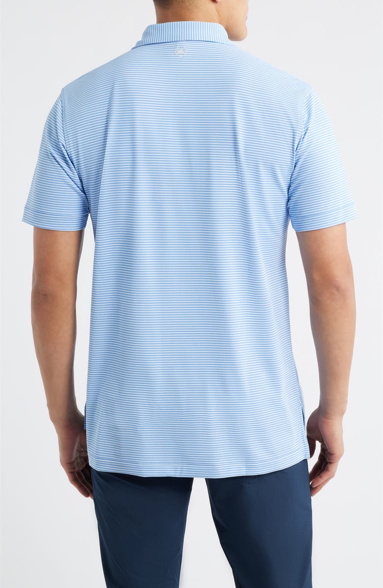 Peter Millar Grace Stripe Performance Piqué Golf Polo, Alternate, color, Bluebird