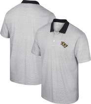 COLOSSEUM Men's Colosseum White/Black UCF Knights Print Stripe Polo