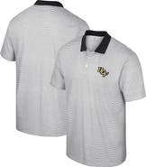 COLOSSEUM Men's Colosseum White/Black UCF Knights Print Stripe Polo