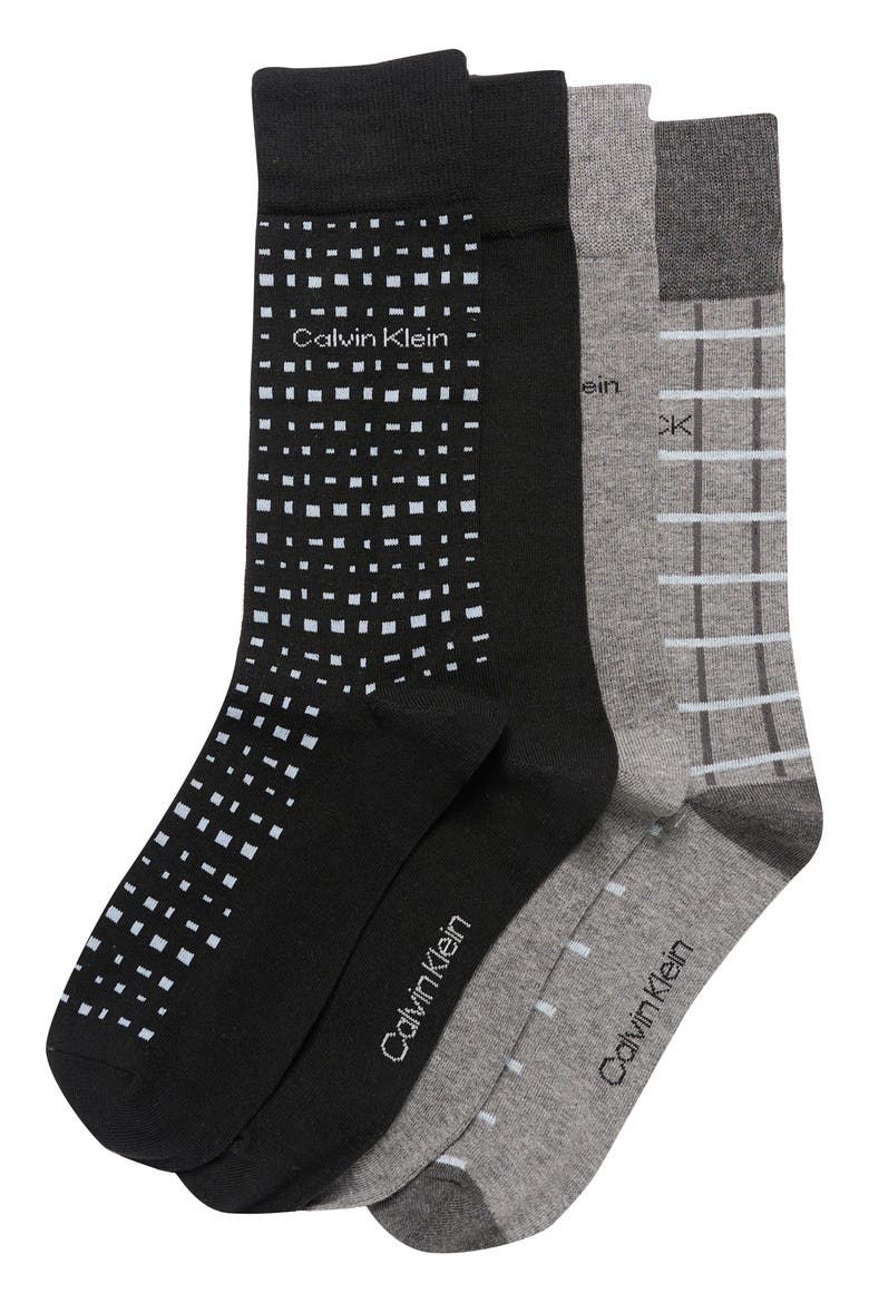 Assorted 4-Pack Dress Socks, Main, color, BLACK ASSORTED