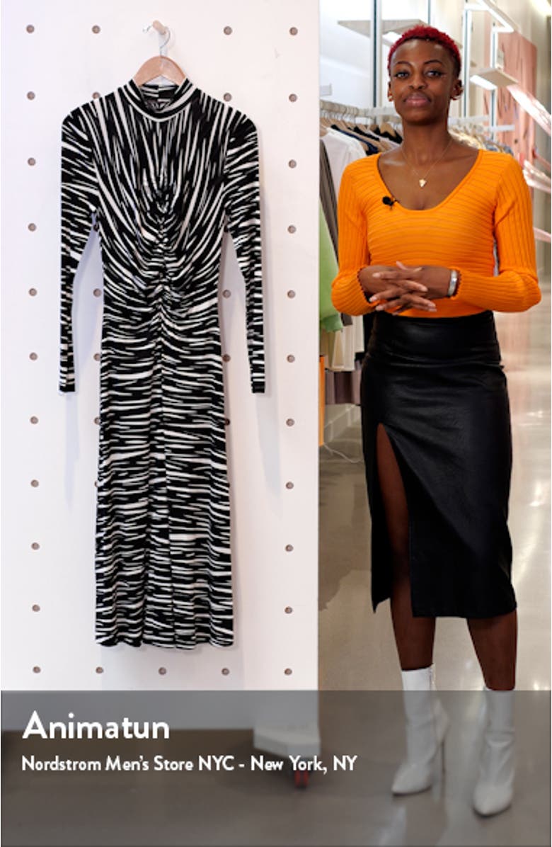 Asher Ruched Jersey Midi Dress, sales video thumbnail