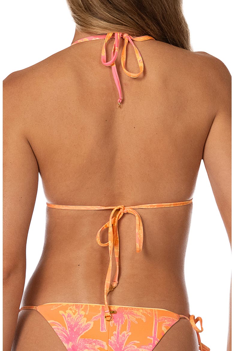 Dreamy Tropic Triangle Bikini Top, Alternate, color, PINK