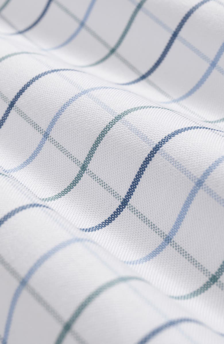 Brooks Brothers Tattersall Check Wrinkle Resistant Stretch Cotton Button-Down Shirt, Alternate, color, White Windowpane