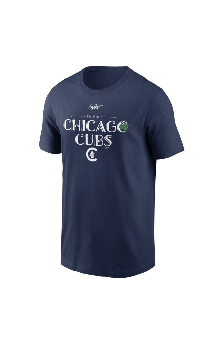 Nike Men's Nike Navy Chicago Cubs Wordmark Local Team T-Shirt, Alternate, color, 