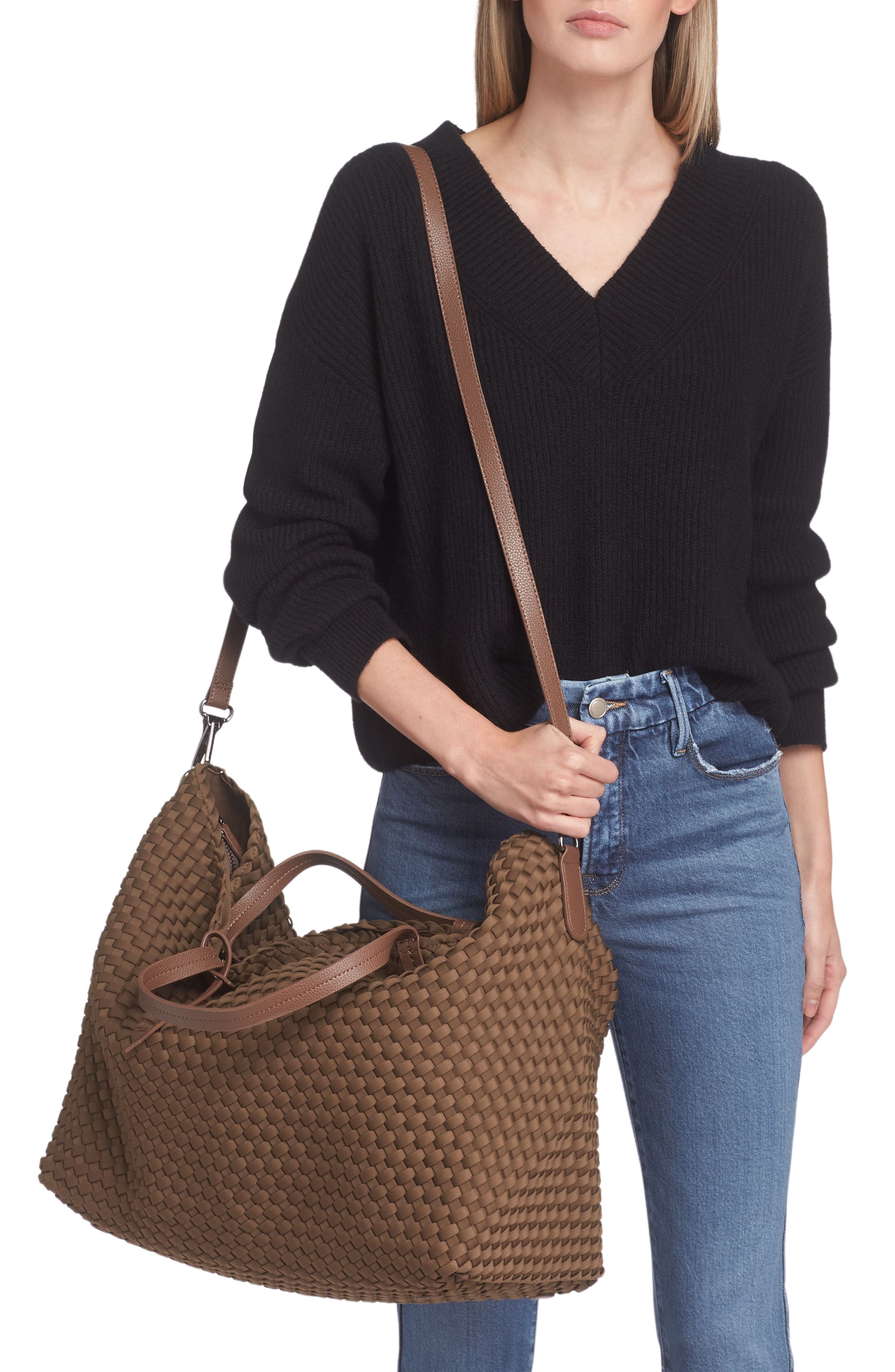 NAGHEDI Geneva Weekender Tote, Alternate, color, Mink