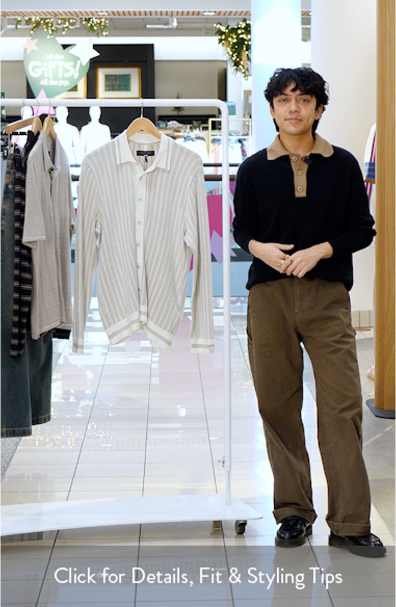 Harvey Long Sleeve Knit Button-Up Shirt, sales video thumbnail