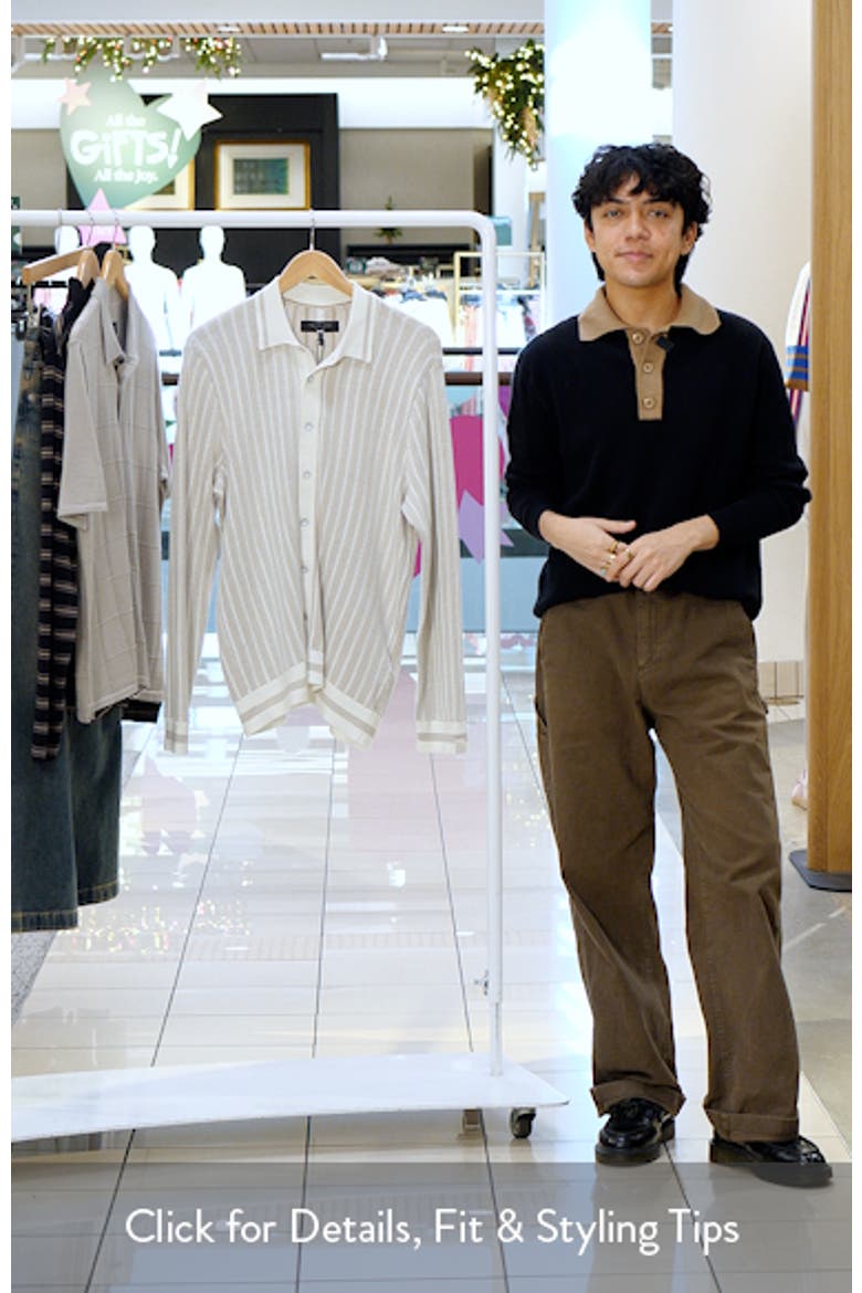 Harvey Long Sleeve Knit Button-Up Shirt video