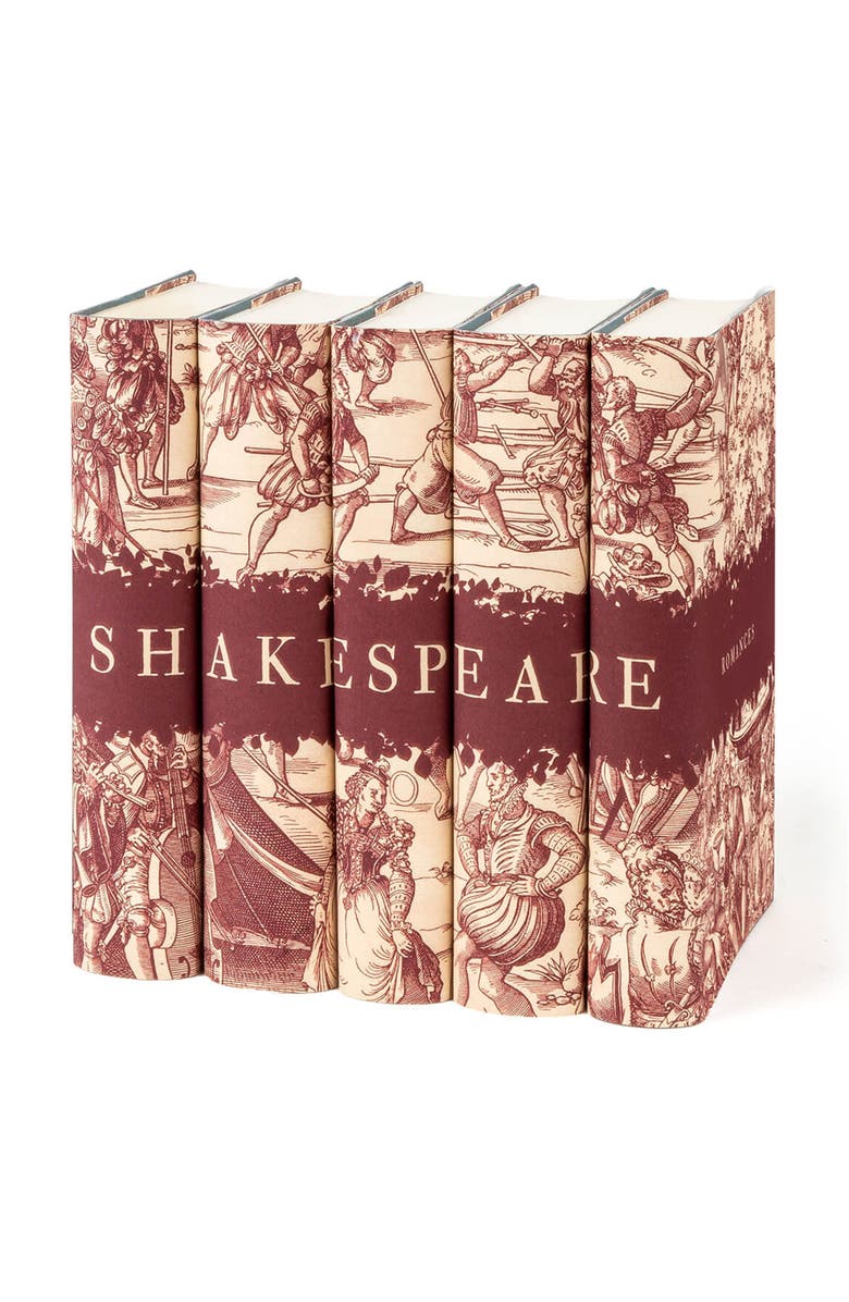Juniper Books William Shakespeare Engraving Book Set, Alternate, color, Red