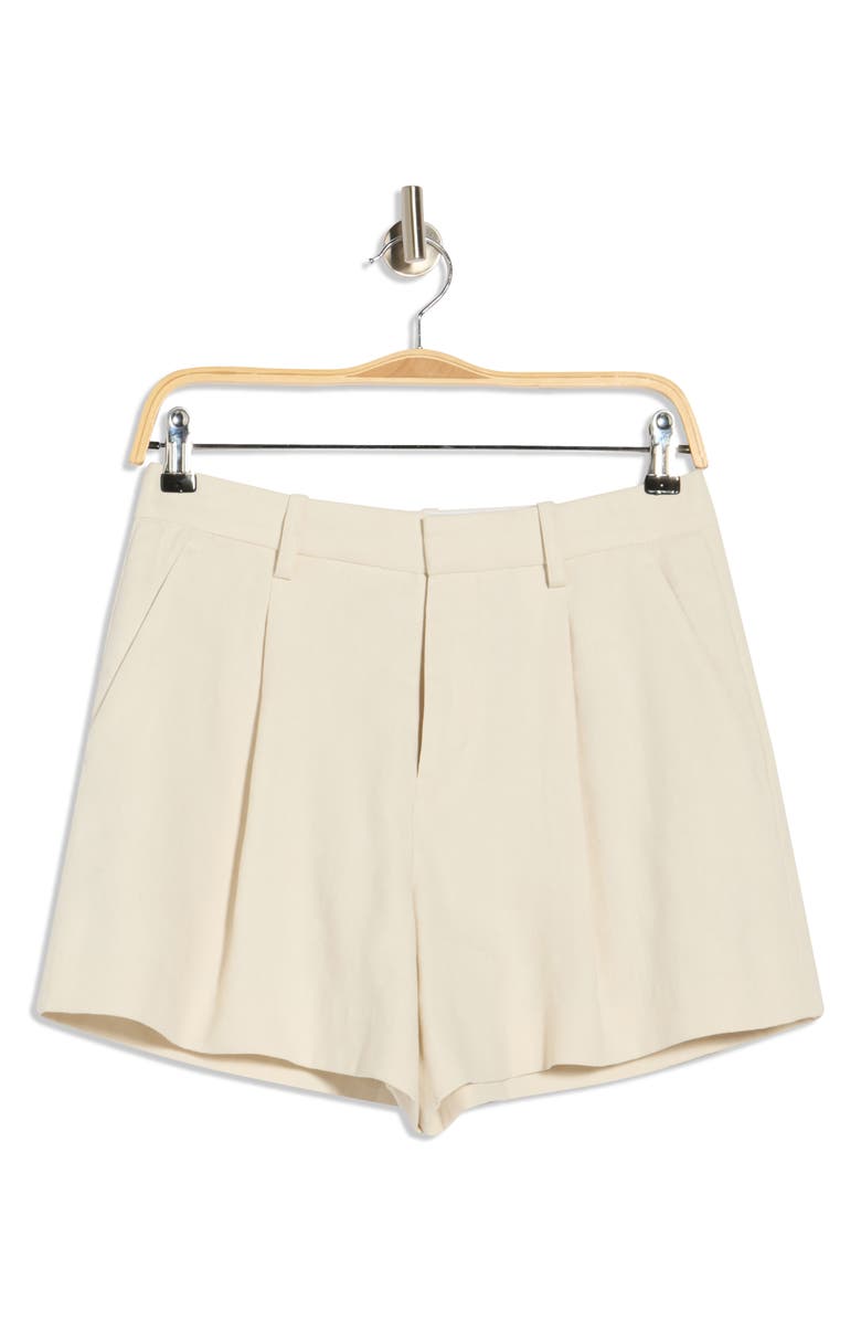 A.L.C. Charles Linen Blend Shorts, Alternate, color, Buttercream