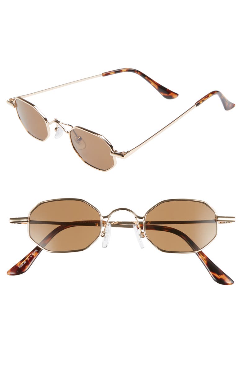 BP. 40mm Mini Hexagon Sunglasses, Main, color, 