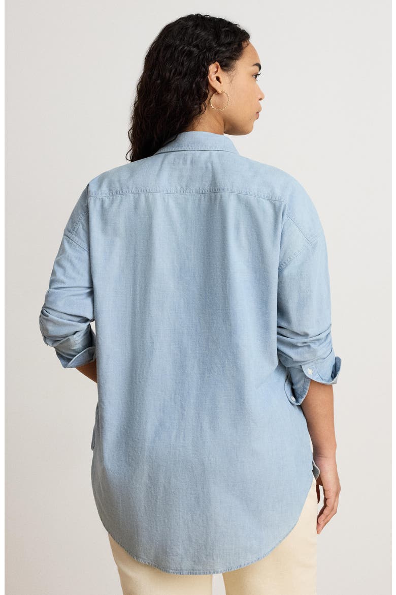Durrell Cotton Button-Up Shirt, Alternate, color, CHAMBRAY WASH BLUE