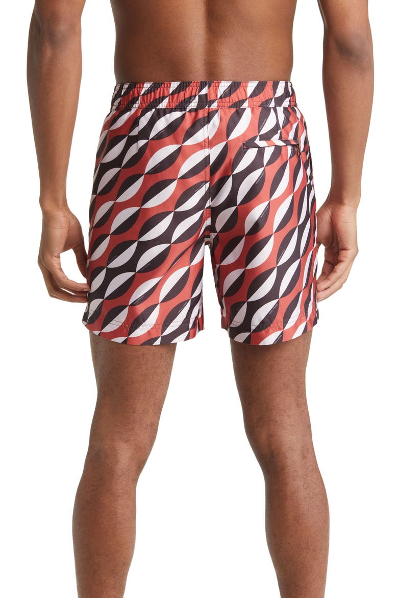 Easton Print Swim Trunks, Alternate, color, RED MULTI