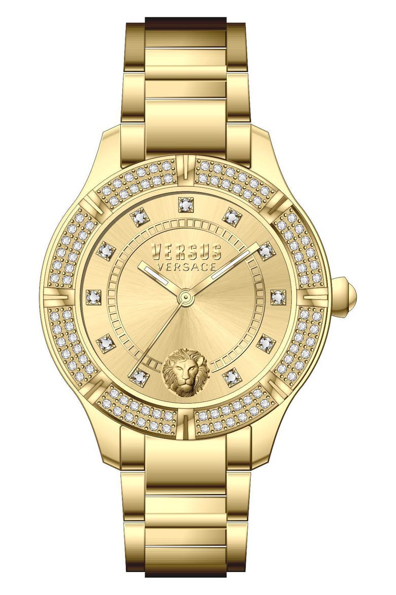 Canton Road Crystal Bracelet Watch, 36mm, Alternate, color, IP YELLOW GOLD