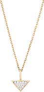 Ana Luisa Solid Yellow Gold - Trillion Diamond Charm Necklace