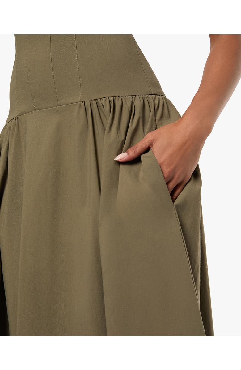 WeWoreWhat Halter Corset Midi Dress, Alternate, color, 