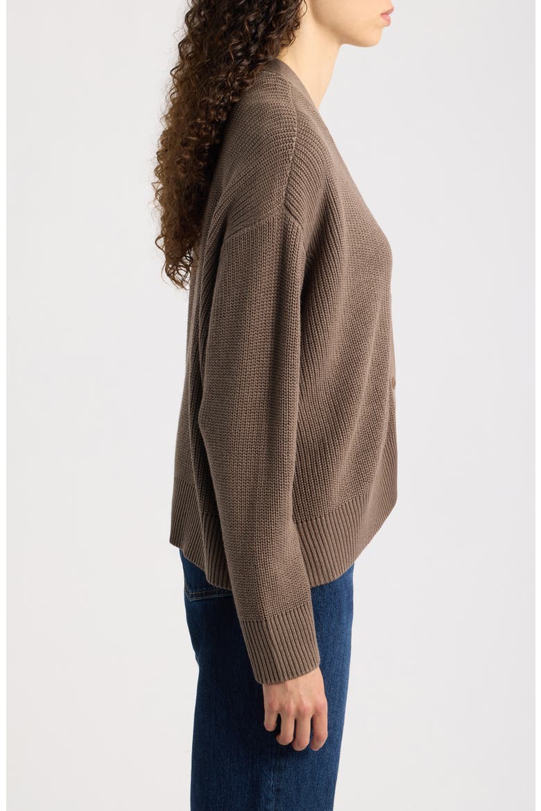 Organic Cotton & Tencel Lyocell Cardigan, Alternate, color, COBBLESTONE