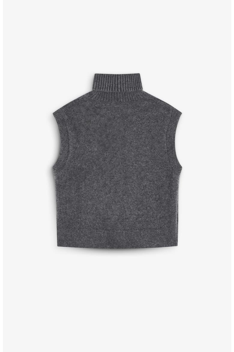 New Pompom Vest Tricot Girls, Alternate, color, Anthracite
