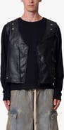 mnml Faux Leather Zipper Vest