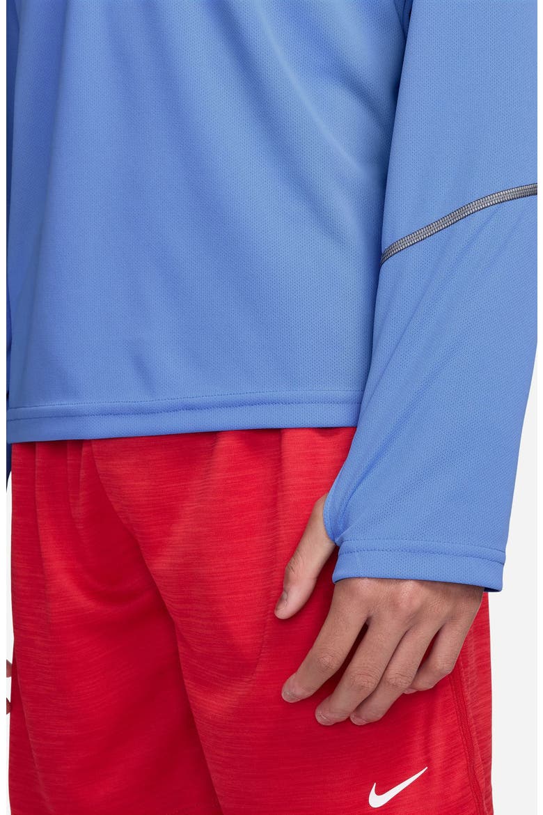 Kids' Dri-FIT Half Zip Top, Alternate, color, ROYAL PULSE/ REFLECTIVE SILVER