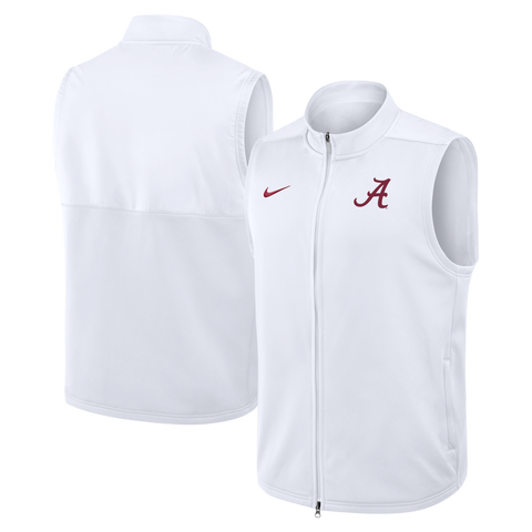 Men's Nike White Alabama Crimson Tide Primetime Victory Therma-FIT Full-Zip Vest