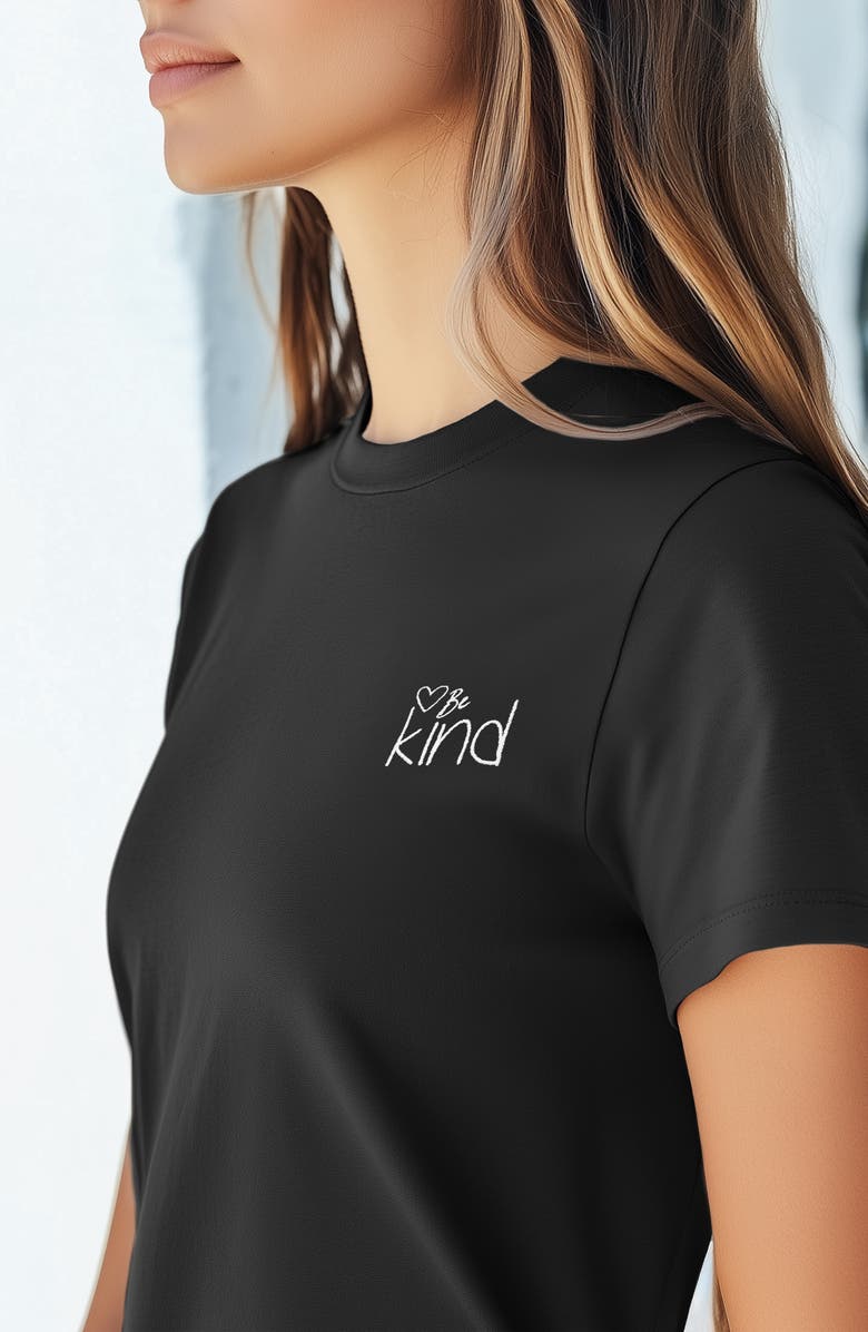 Dalix Be Kind Womens Relaxed Tee, Alternate, color, Dark Gray