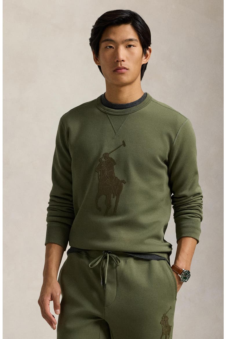 Logo Graphic Sweatshirt, Alternate, color, THERMAL GREEN