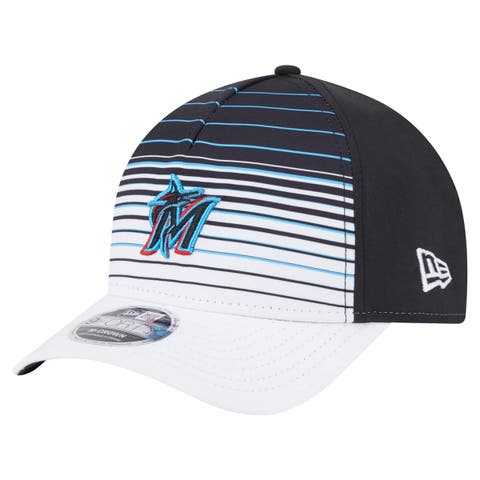 Men's New Era  Black Miami Marlins Gradient 9FORTY M-Crown Adjustable Hat