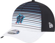 New Era Men's New Era Black Miami Marlins Gradient 9FORTY M-Crown Adjustable Hat
