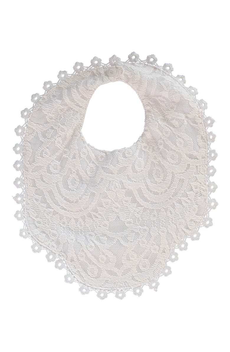 Carriage Boutique 4-Piece All Lace Christening Set with Bonnet & Bib, Alternate, color, Off White