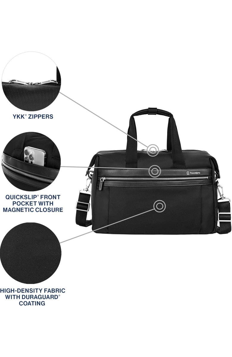 TRAVELPRO Platinum Elite Carry on Soft Travel Underseat Tote Bag, Alternate, color, Black