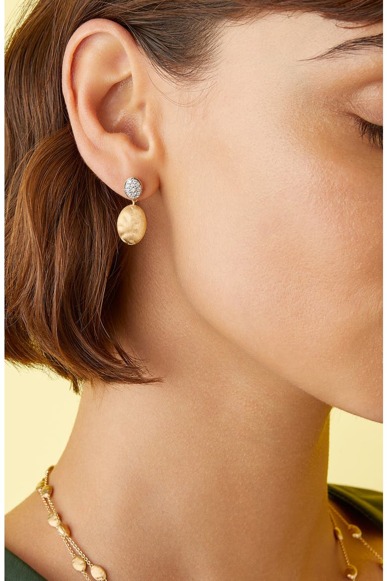 Siviglia 18K Yellow Gold & Diamond Drop Earrings, Alternate, color, YELLOW GOLD