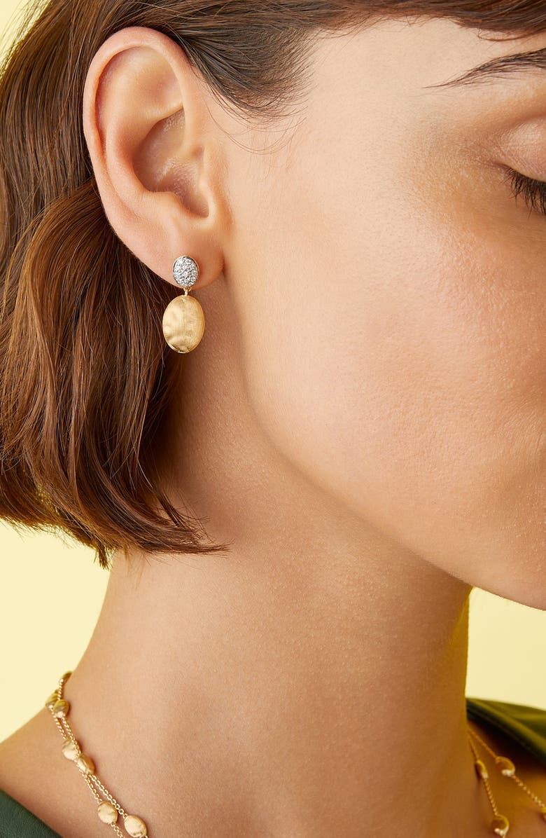 Marco Bicego Siviglia 18K Yellow Gold & Diamond Drop Earrings, Alternate, color,