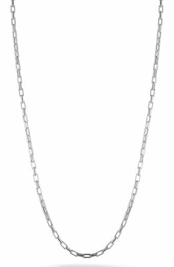 18k Gold over Sterling Silver Square Link Chain Necklace