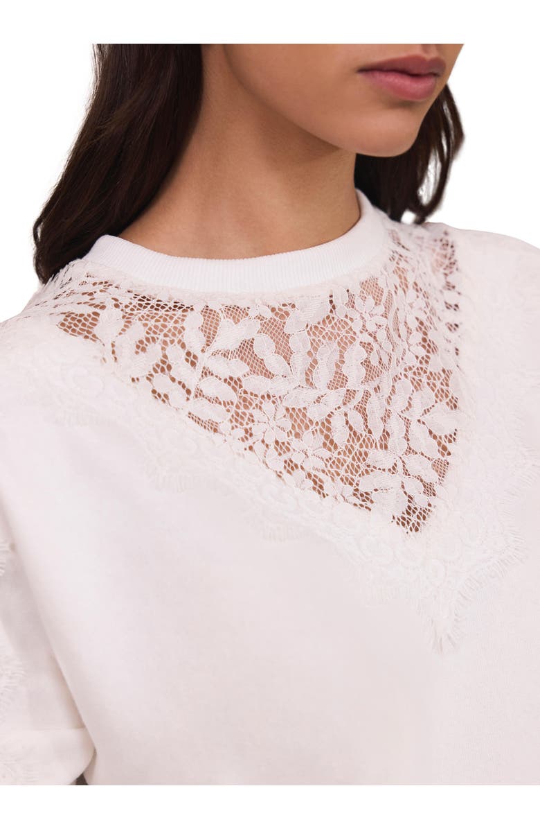 MINT VELVET Broderie Detail Sweatshirt, Alternate, color, Ivory
