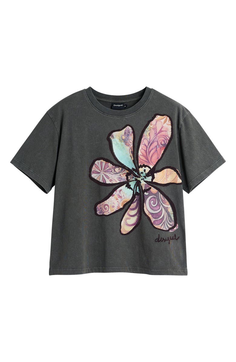 Desigual Floral Cotton Graphic T-Shirt, Alternate, color, 