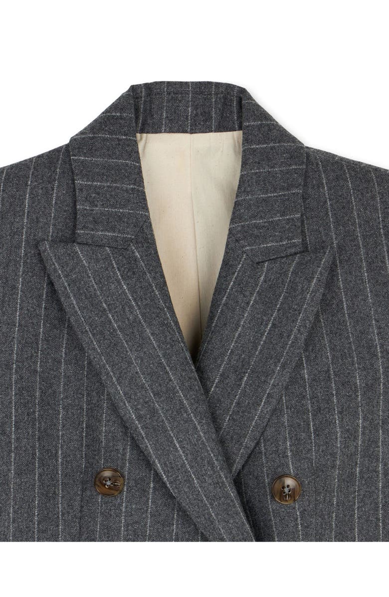 Fortela Brandy Classic Double-Breasted Pinstripe Jacket, Alternate, color, Melange