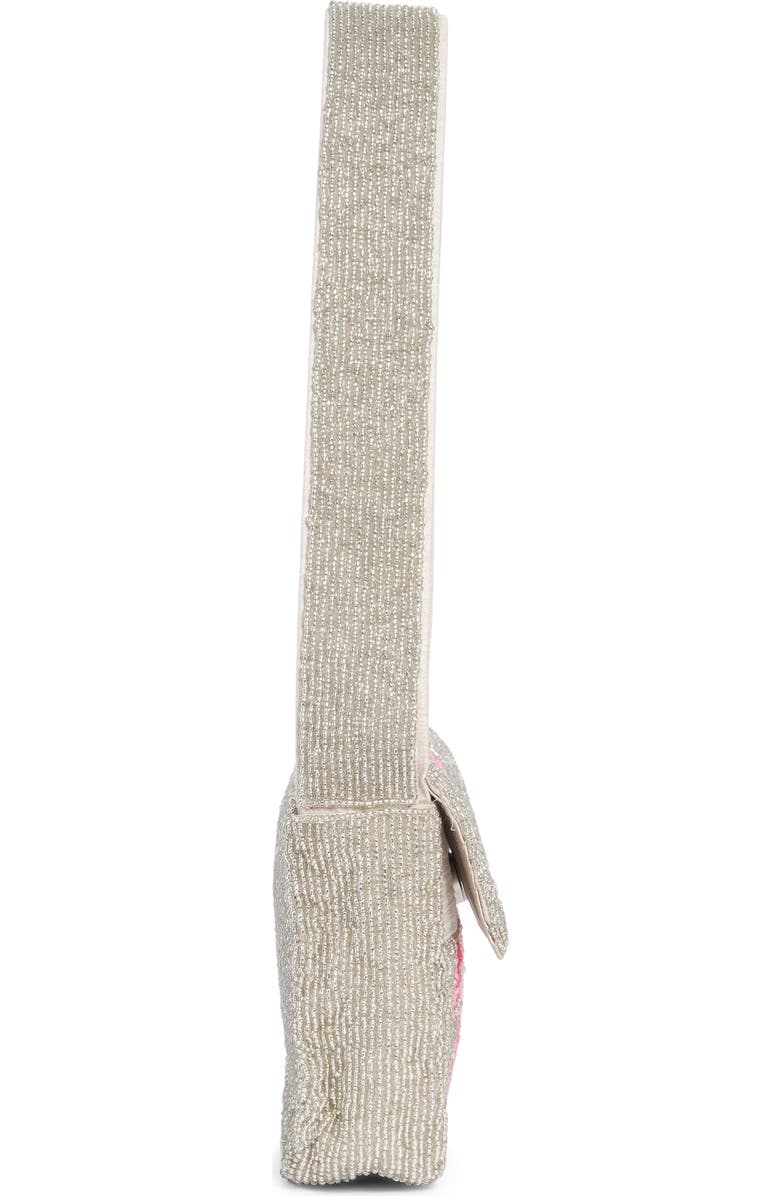 Collection XIIX Flamingo Beaded Baguette Shoulder Bag, Alternate, color, Pink Multi