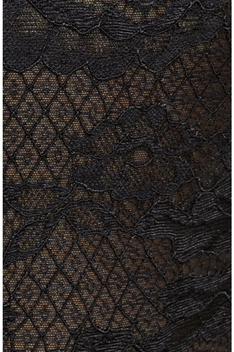High Leg Underwire Lace Teddy, Alternate, color, BLACK