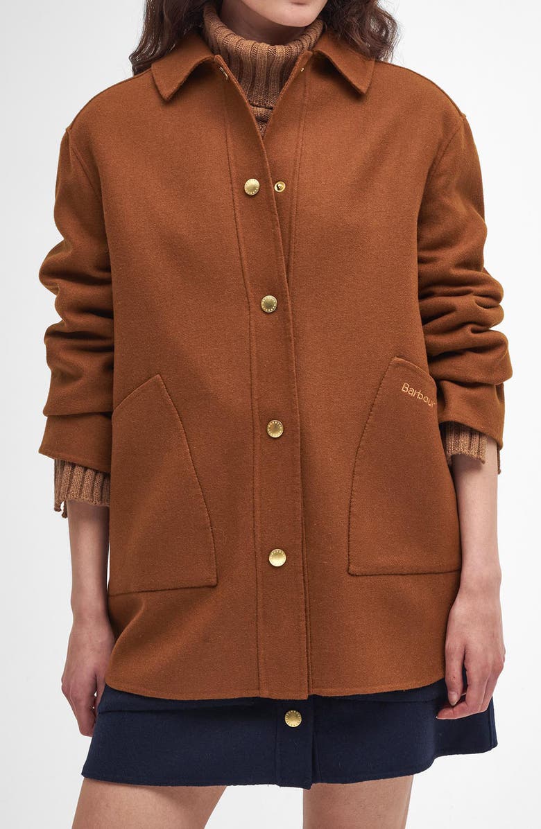 Barbour Reighton Wool Blend Shirt Jacket, Main, color, 