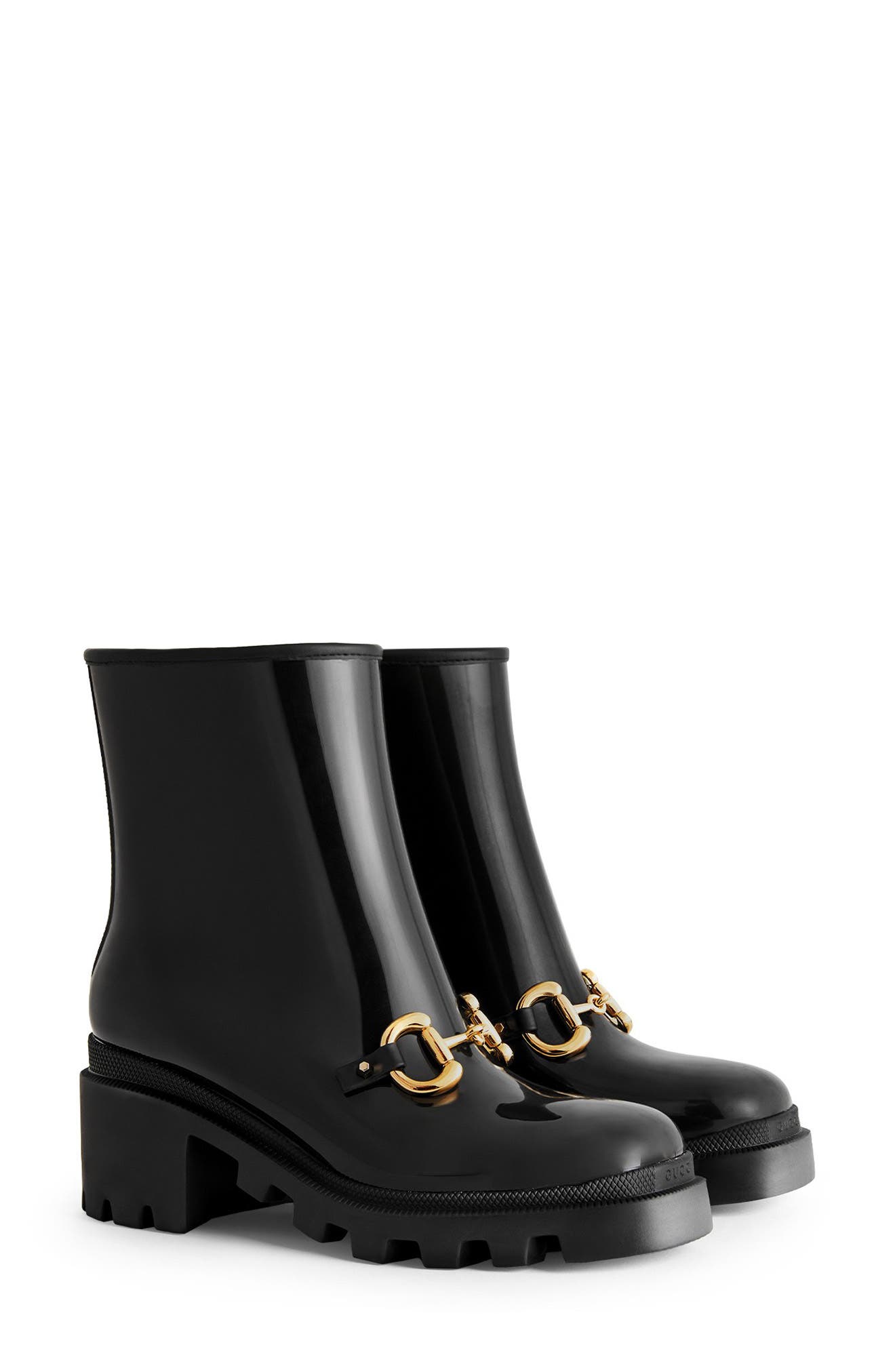 Gucci Trip Horsebit Rain Boot, Alternate, color, 