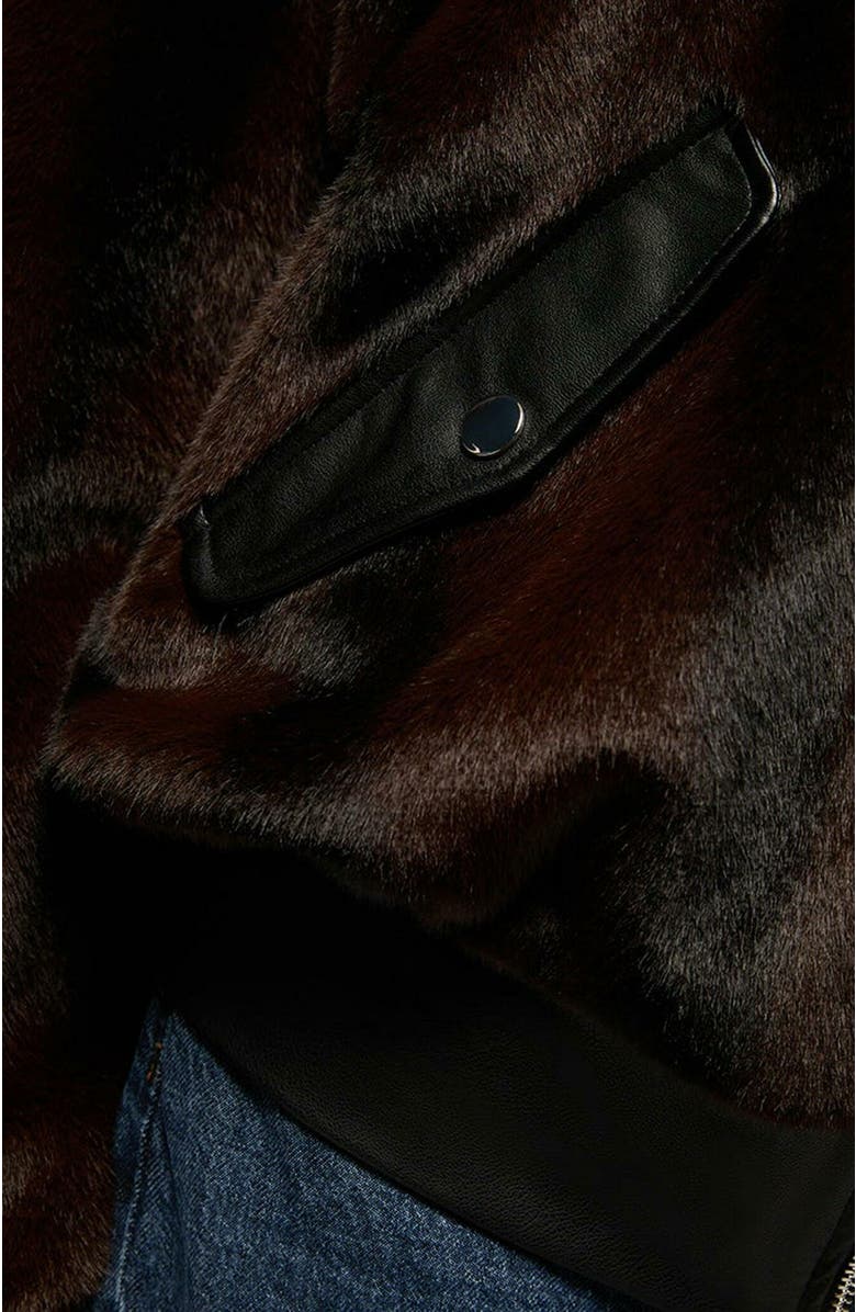 WeWoreWhat Faux Fur Bomber Jacket, Alternate, color,