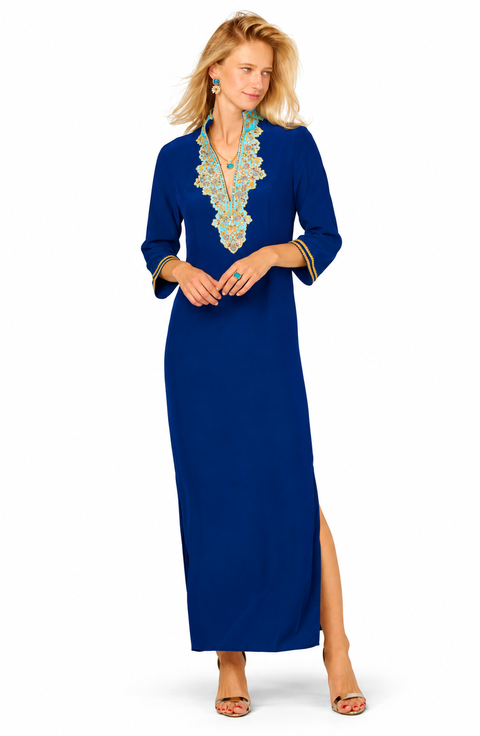 Amara Crystal Blossom Long Tunic Dress
