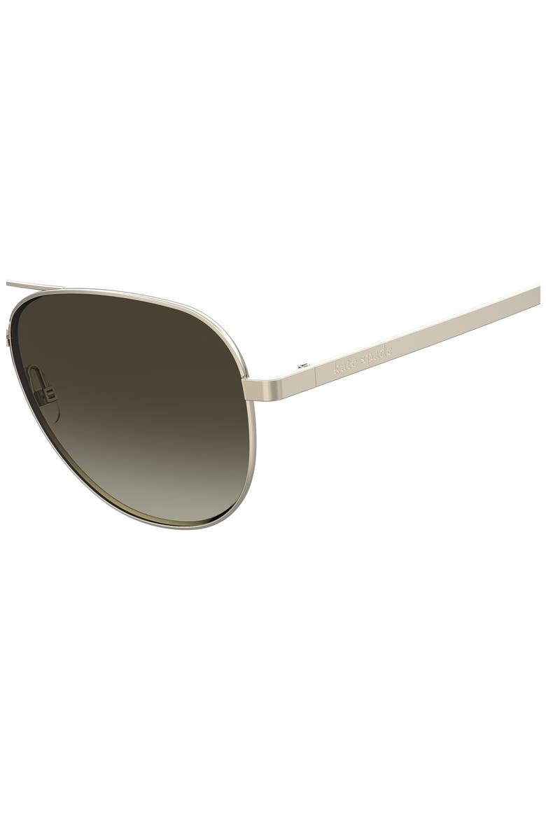 varese 52mm gradient pilot sunglasses, Alternate, color, GOLD