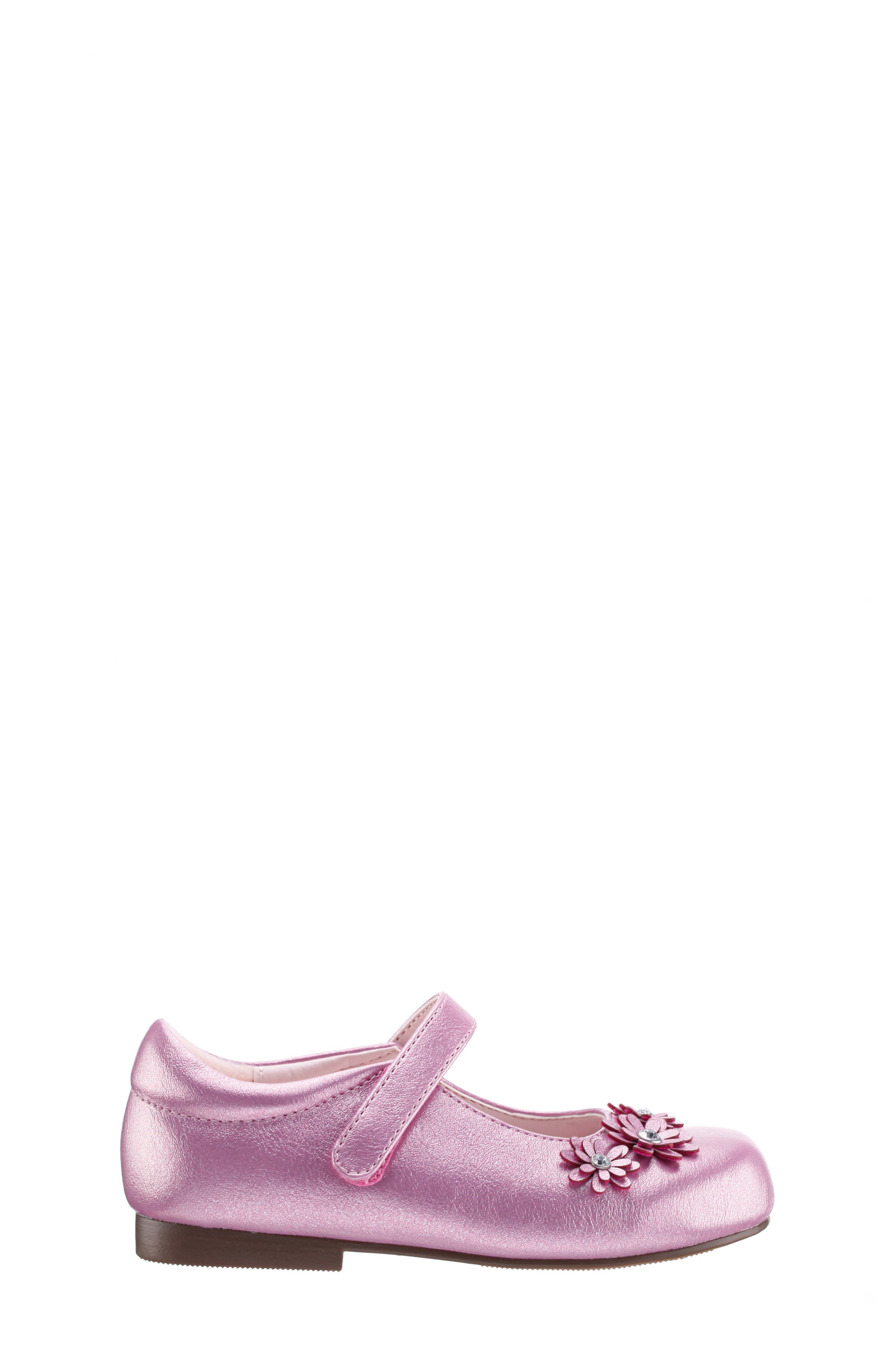 Nina Kids' Daisy Mary Jane Flat, Alternate, color, Light Pink Shimmer