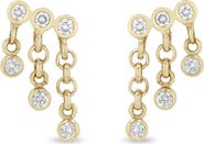 Zoë Chicco Bezel Diamonds 14k Gold Waterfall Earrings