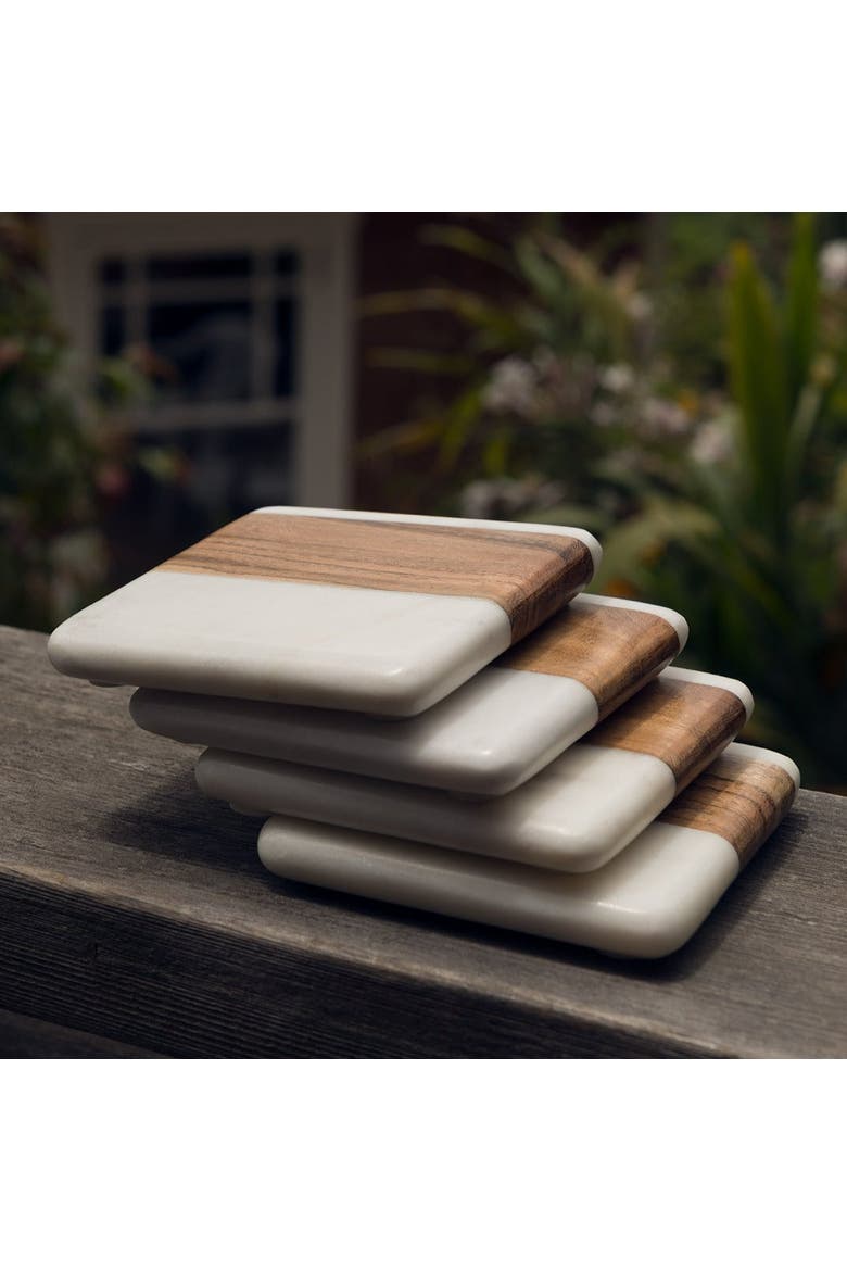 Pavia Square Coasters - Set of 4, Alternate, color, Marble