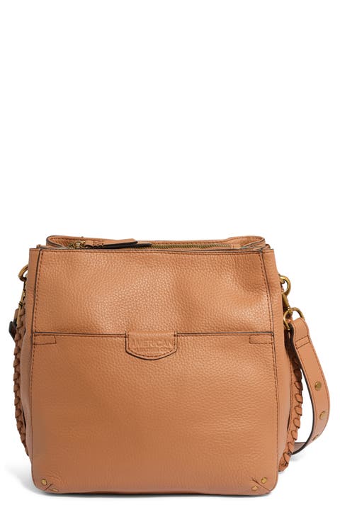 Luca Triple Pocket Leather Crossbody Bag