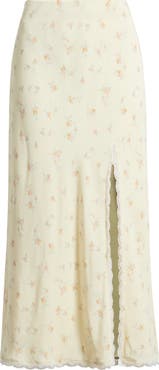 LoveShackFancy Silvia Floral Print Maxi Skirt
